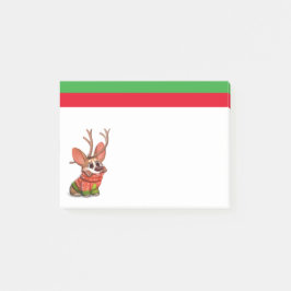 Bloco De Notas Notas Adesivas de Natal do Cão Corgi