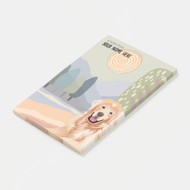 Bloco De Notas Notas adesivas de ouro RETRIEVER (Inclinado)