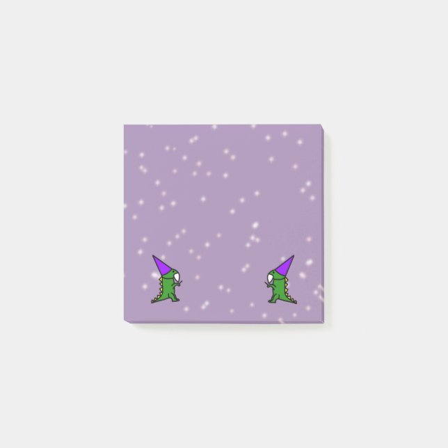 Bloco De Notas Notas adesivas de T-Rex Mágico (Frente)