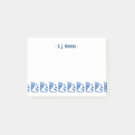 Bloco De Notas Notas adesivas de veleiros deco Blue Racing