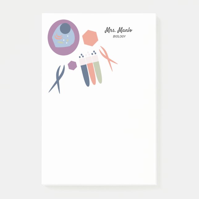 Bloco De Notas Notas adesivas do nome do script da célula da aula (Frente)