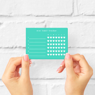 Bloco De Notas Notas adesivas do rastreador Mini Habit Verde