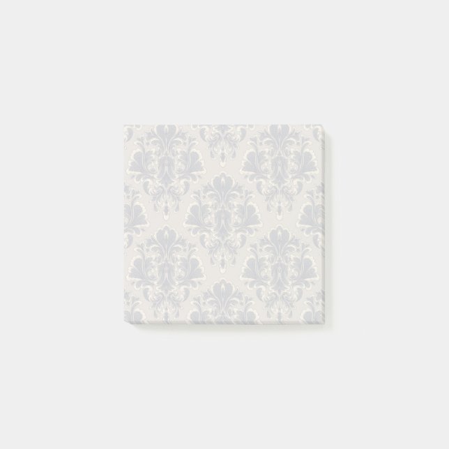 Bloco De Notas Notas Adesivas Elegantes Vintage Damask (Frente)