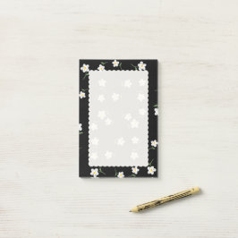 Bloco De Notas Notas Adesivas Florais Midnight Daisy | Cute Botan
