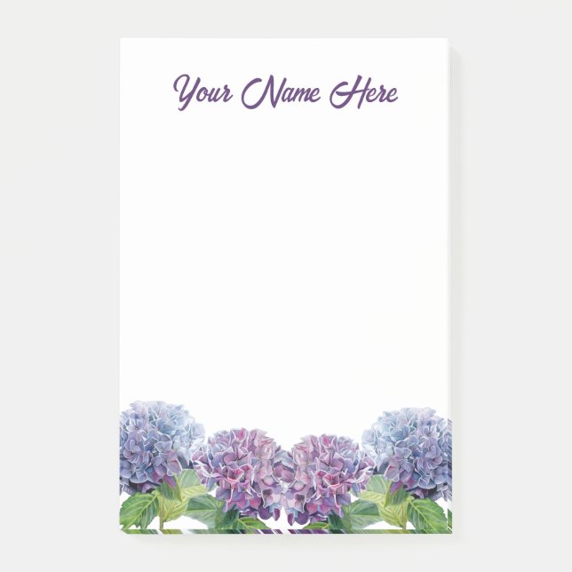 Bloco De Notas Notas Adesivas Florais Personalizadas para Present (Frente)