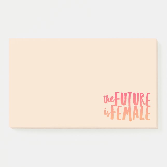 Bloco De Notas Notas adesivas Futuro é Feminino (Frente)