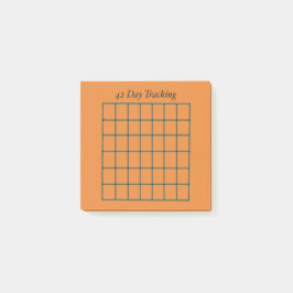 Bloco De Notas Notas adesivas laranja do rastreador de 42 dias