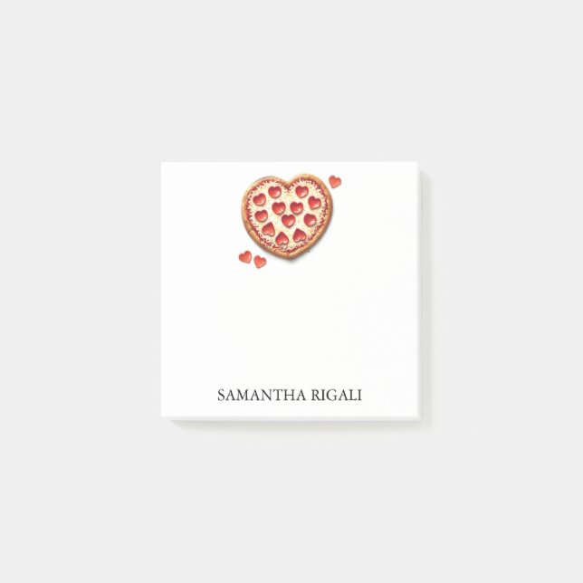 Bloco De Notas Notas Adesivas Personalizadas de Pizza (Frente)