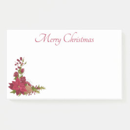 Bloco De Notas Notas Adesivas Poinsettia de Natal