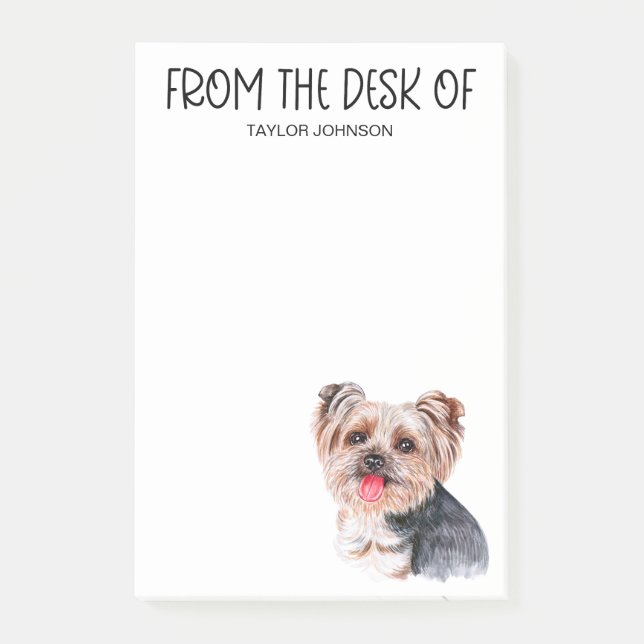 Bloco De Notas Notas adesivas Yorkie Lover (Frente)