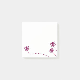 Bloco De Notas Notas Adhesivas Abelha Minimalista - Uso Diário