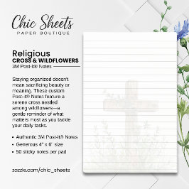 Bloco De Notas Notas Adhesivas Cross e Wildflowers 3M Post-it®