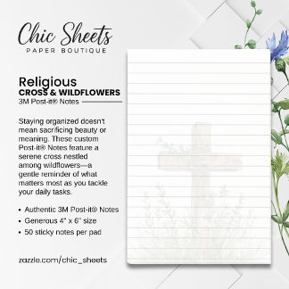 Bloco De Notas Notas Adhesivas Cross e Wildflowers 3M Post-it®