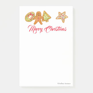 Bloco De Notas Notas Adhesivas de Biscoitos de Natal