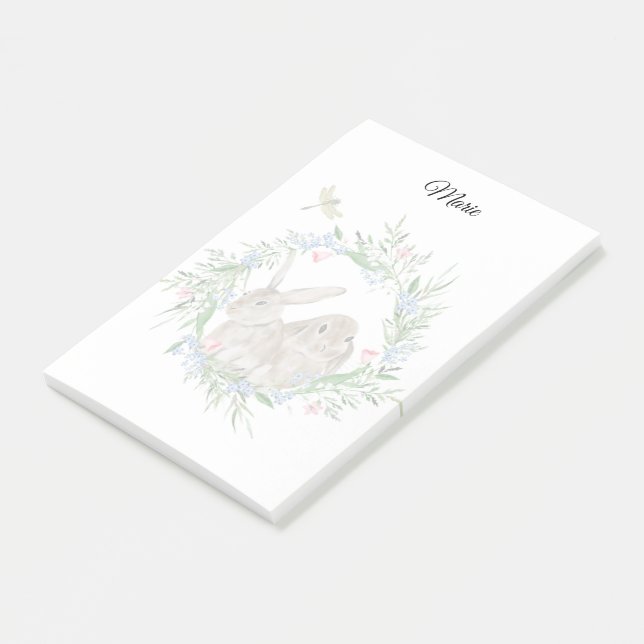 Bloco De Notas Notas Adhesivas de Coelhos Fofos (Inclinado)