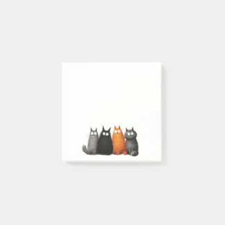 Bloco De Notas Notas Adhesivas de Gato de Desenho Animado Diverti