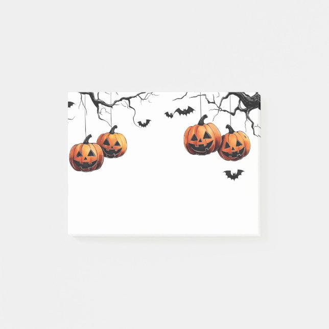 Bloco De Notas Notas Adhesivas de Halloween (Frente)