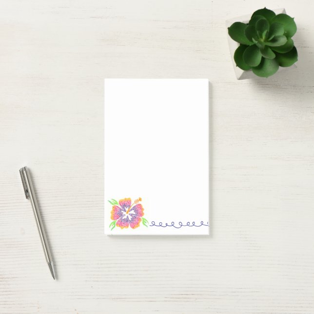 Bloco De Notas Notas Adhesivas Felizes Hibisco (Escritótio)