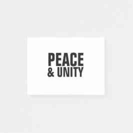 Bloco De Notas Notas Adhesivas PEACE & UNITY