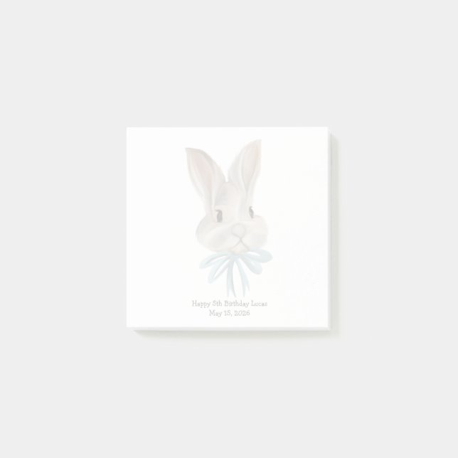 Bloco De Notas Notas Adhesivas Personalizadas do Coelho de Páscoa (Frente)