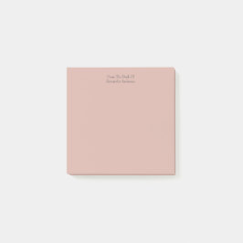 Bloco De Notas Notas Adhesivas Rosa Bege Personalizadas