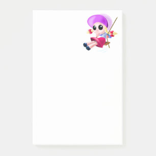 Bloco De Notas Notas Adhesivas Swinging Girl Post-it®