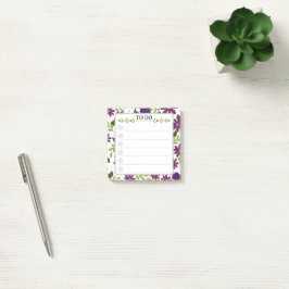 Bloco De Notas Notas Adicionais da Lista - Jardim Roxo