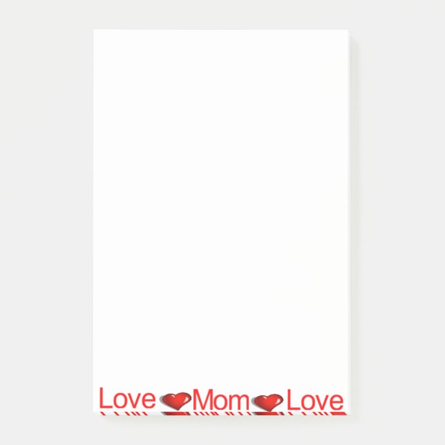 Bloco De Notas Notas Amo Mãe  (Frente)