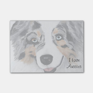 Bloco De Notas Notas Autoadesivas Blue Merle australiano 50