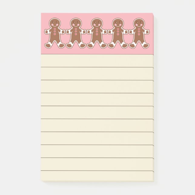 Bloco De Notas Notas Autoadesivas de Biscoitos de Gengibre (Frente)