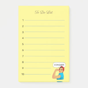 Bloco De Notas Notas Autocolantes de Lista de Tarefas para Mulher