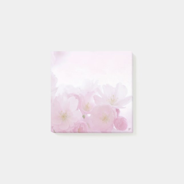 Bloco De Notas Notas Bonito de Posto Floral Rosa (Frente)