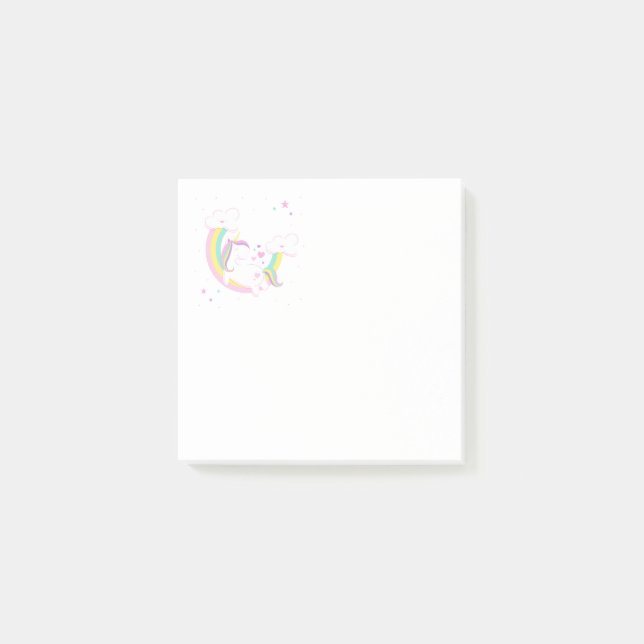 Bloco De Notas Notas bonitos do unicórnio (Frente)