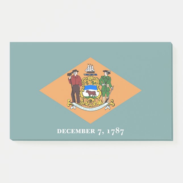 Bloco De Notas Notas com a bandeira de Delaware, EUA (Frente)