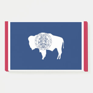 Bloco De Notas Notas com a bandeira de Wyoming, EUA