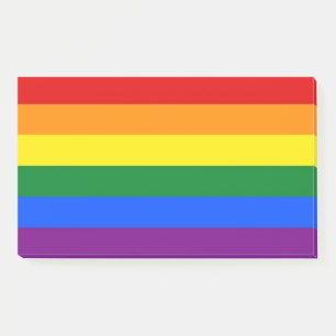 Bloco De Notas Notas com a bandeira do arco-íris do orgulho de