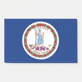 Bloco De Notas Notas com bandeira da Virgínia, EUA