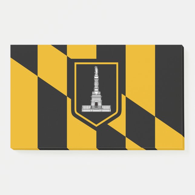 Bloco De Notas Notas com bandeira de Baltimore City, Maryland, EU (Frente)