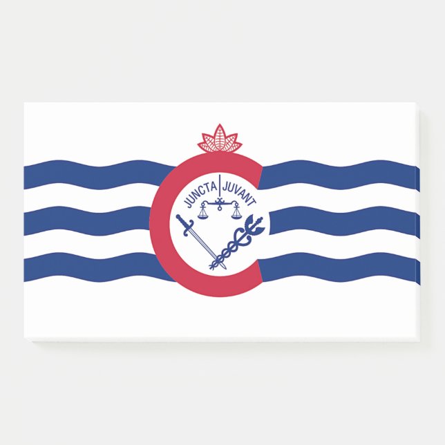 Bloco De Notas Notas com bandeira de Cincinnati City, EUA (Frente)