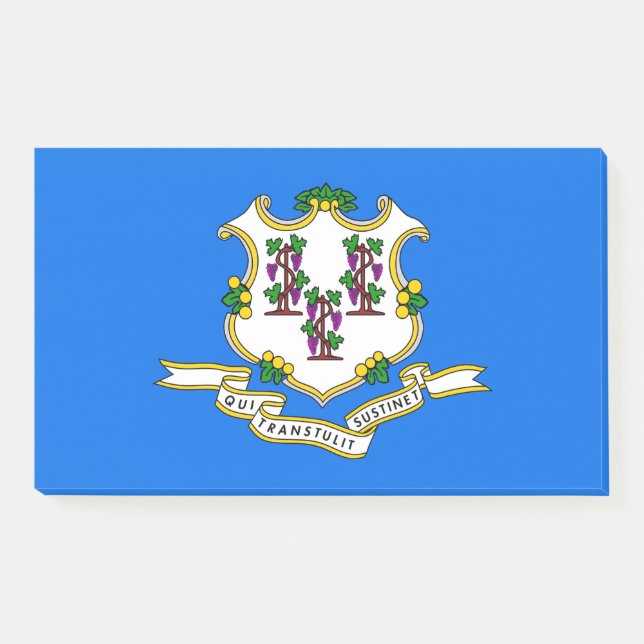Bloco De Notas Notas com bandeira de Connecticut, EUA (Frente)