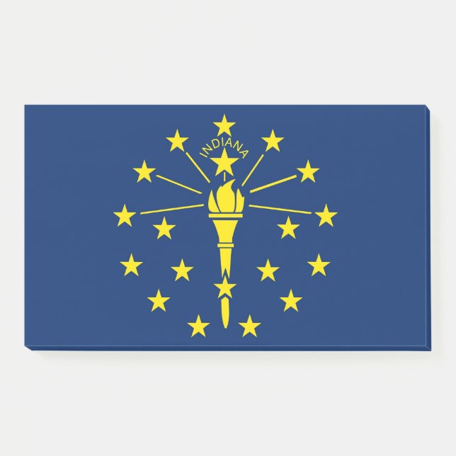 Bloco De Notas Notas com bandeira de Indiana, EUA (Frente)