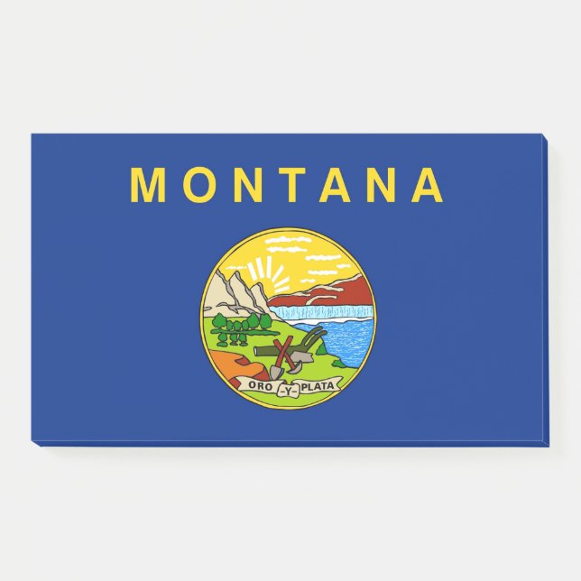 Bloco De Notas Notas com bandeira de Montana, EUA (Frente)