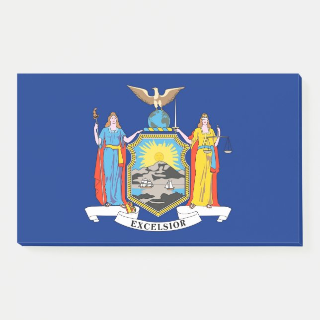 Bloco De Notas Notas com bandeira de Nova Iorque, EUA (Frente)