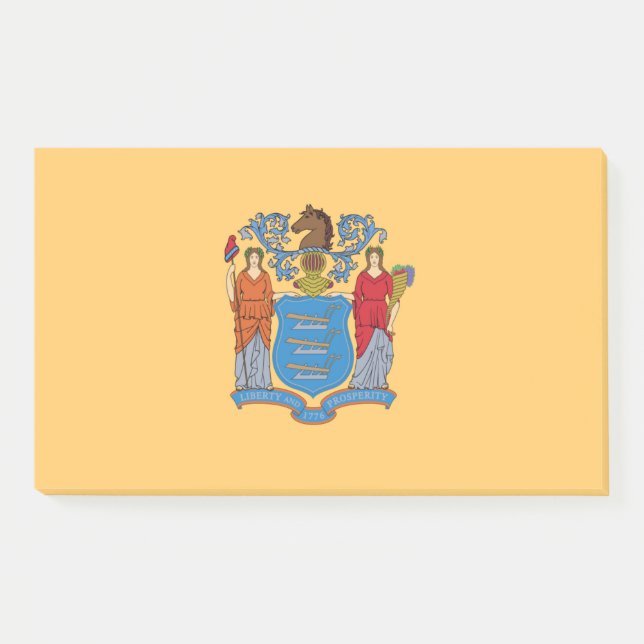 Bloco De Notas Notas com bandeira de Nova Jersey, EUA (Frente)