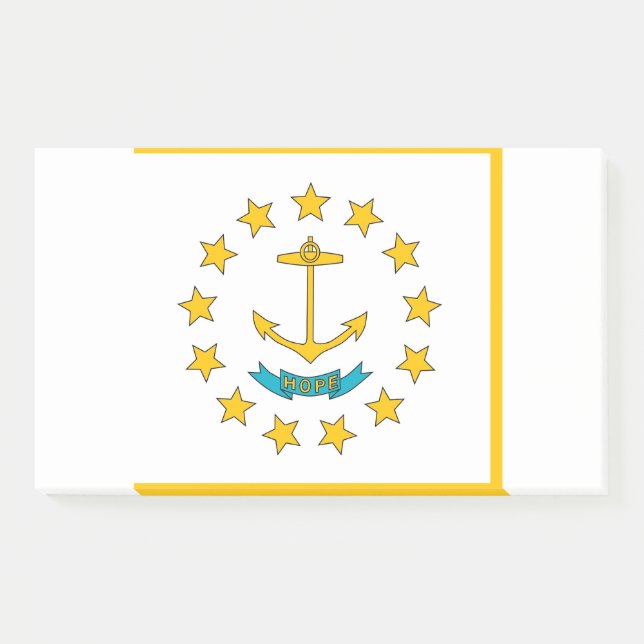 Bloco De Notas Notas com bandeira de Rhode Island, EUA (Frente)