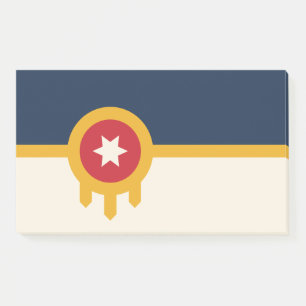 Bloco De Notas Notas com bandeira de Tulsa, Oklahoma