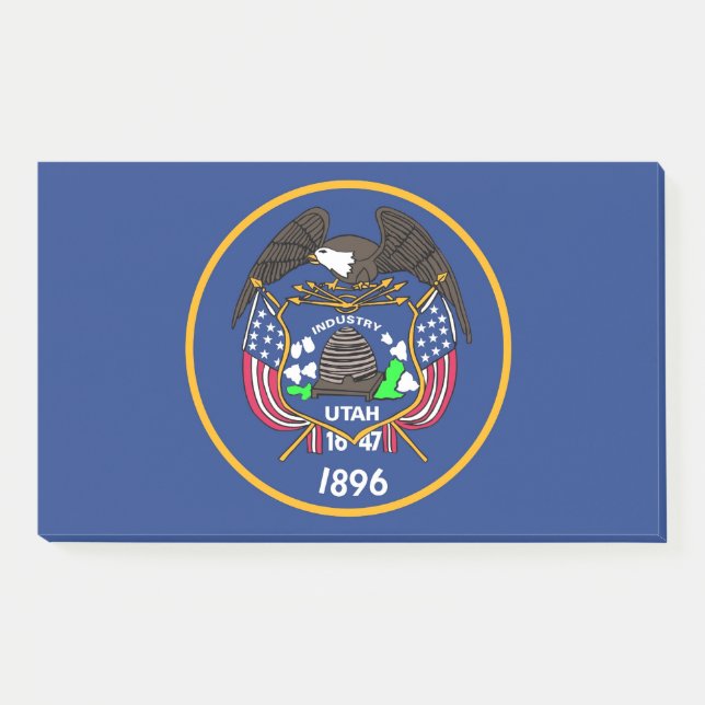 Bloco De Notas Notas com bandeira de Utah, EUA (Frente)