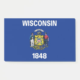 Bloco De Notas Notas com bandeira de Wisconsin, EUA