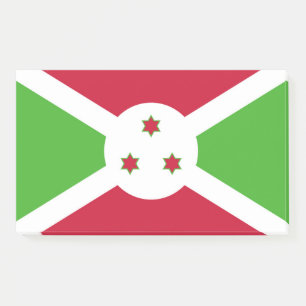 Bloco De Notas Notas com bandeira do Burundi