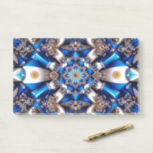 Bloco De Notas Notas com cores argentinas